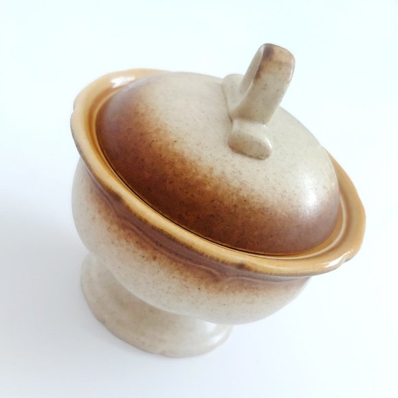 Vintage Mikasa Whole Wheat Sugar Bowl boho home decor cottagecore - Picture 2 of 5